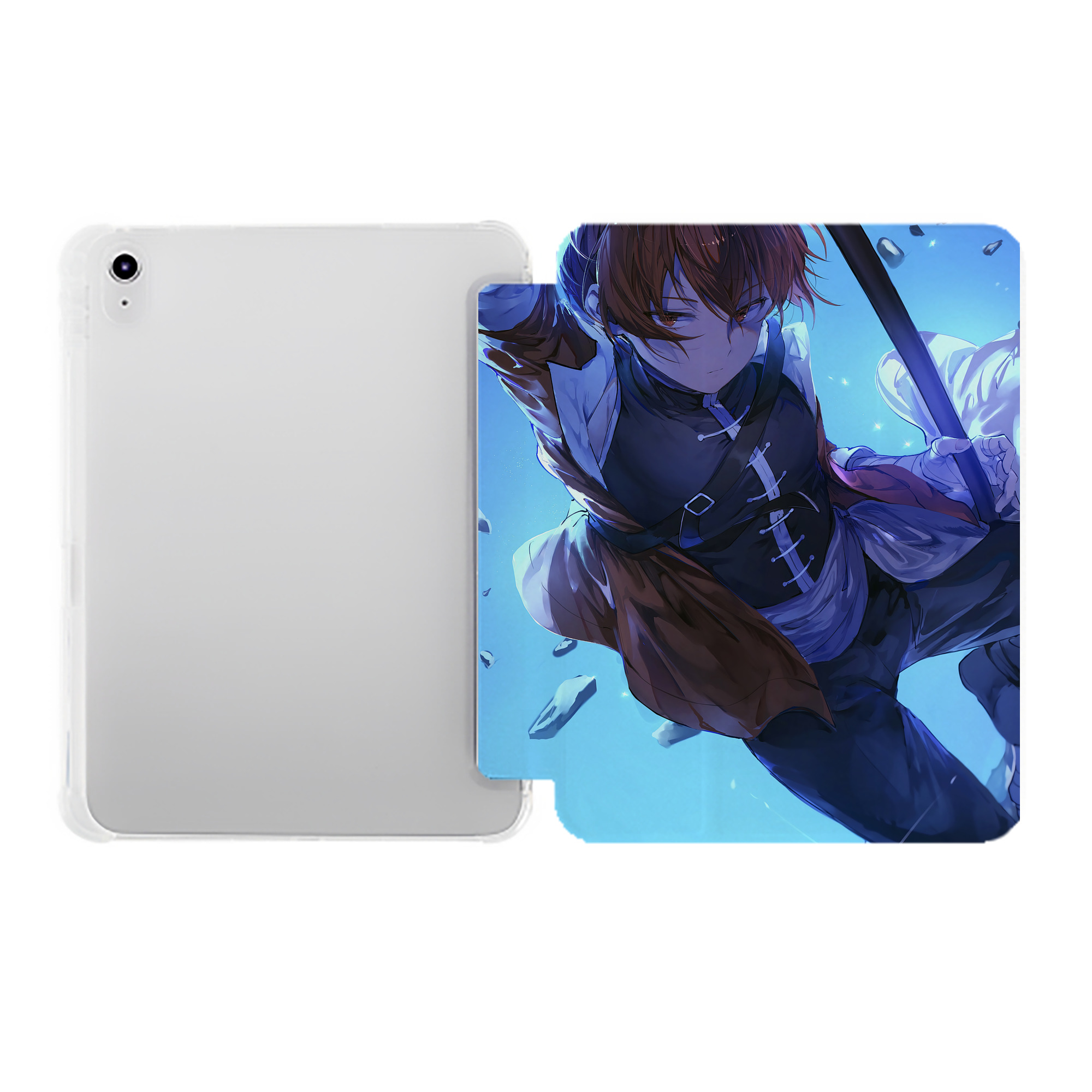 （画像用） 葬送のフリーレン Frieren IPad ケース ペン収納付き 三つ折りスタンド PUレザー×シリコン 対応機種9.5/10.5/10.9インチ